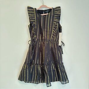 Aqua girls black and gold dress size L dance